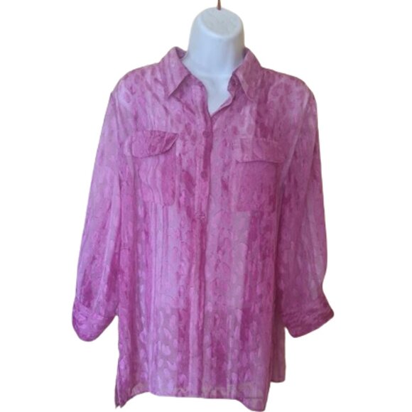 ---   Pink Blouse 12 Petite - Picture 1 of 4